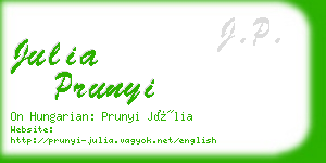 julia prunyi business card